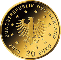 1/8 Unze Gold 20 Euro Uhu 2018 (Buchstabe: J | Heimische Vögel)