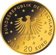 1/8 Unze Gold 20 Euro Wanderfalke 2019 (Heimische Vögel)