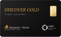 1 g Goldbarren Discover Gold Heimerle und Meule