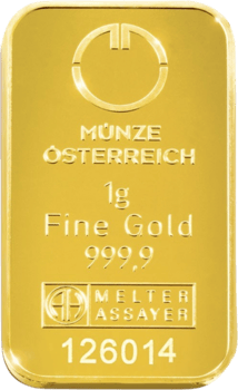 1 g Münze Österreich Kinebar Goldbarren