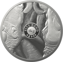 1 kg Silber Big Five II Nashorn 2022 (Auflage: 100)
