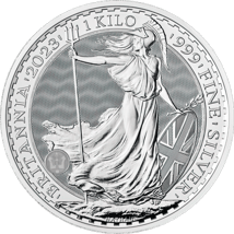 1 kg Silber Britannia 2023 Charles III.
