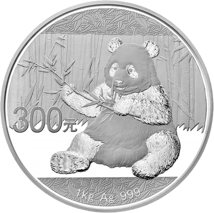 1 kg Silber China Panda 2017 (Polierte Platte)