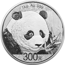 1 kg Silber China Panda 2018 (Polierte Platte)