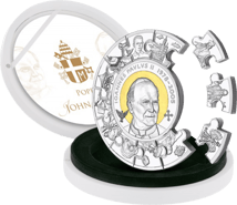 1 kg Silber Johannes Paul II Puzzlemünze 2014 PP (Auflage: 500 | Polierte Platte | gildet)