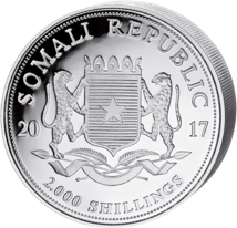 1 kg Silber Somalia Elefant 2017