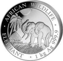 1 kg Silber Somalia Elefant 2017