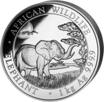 1 kg Silber Somalia Elefant 2019