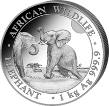 1 kg Silber Somalia Elefant 2024