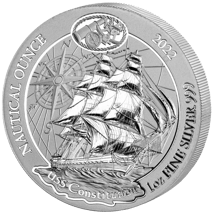 1 Nautische Unze Silber USS Constitution 2022