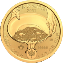 1 Unze Gold "125 Jahre Goldrausch" 2021 (Goldwäsche | inkl. Blister)