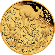 1 Unze Gold 125. Jubiläum Perth Mint 2024 PP (Auflage: 500 | Polierte Platte)
