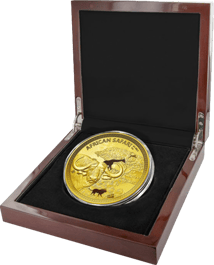 1 Unze Gold African Safari Büffel 2019 PP (Auflage: 99 | Polierte Platte | Nr. 99)