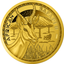 1 Unze Gold African Safari II Antilope 2023 PP (Auflage: 100)