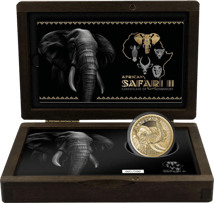 1 Unze Gold African Safari II Elefant 2021 PP (Auflage: 100 | Polierte Platte)