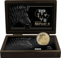 1 Unze Gold African Safari II Zebra 2022 PP (Auflage: 100 | Polierte Platte | Zertifikat Nr. 1)