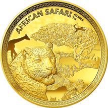 1 Unze Gold African Safari Leopard 2019 PP (Auflage: 99 | Polierte Platte | Nr.99)