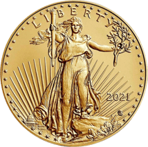 1 Unze Gold American Eagle 2021 (Typ II)
