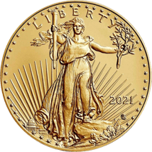 1 Unze Gold American Eagle 2021 (Typ II)