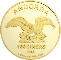 1 Unze Gold Andorra Eagle 2013