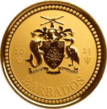 1 Unze Gold Barbados Dreizack 2023 (Auflage: 2.000)