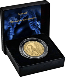 1 Unze Gold Barbados Seepferdchen 2022 (Auflage: 100 Stücke)