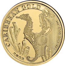 1 Unze Gold Barbados Seepferdchen 2022 (Auflage: 100 Stücke)