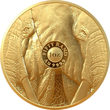 1 Unze Gold Big Five II Elefant 2021 PP (Auflage: 500 | 1. Motiv | im Etui)