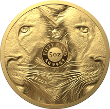 5 Unze Gold Big Five II Löwe 2022 (Auflage: 50 | 2. Motiv | im Etui)