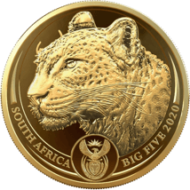 1 Unze Gold Big Five Leopard 2020 PP (Auflage: 500 | 4. Motiv | Polierte Platte)