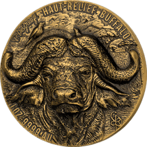 1 Unze Gold Elfenbeinküste Büffel 2022 (Auflage: 199 | Antik Finish | Ultra High Relief)