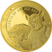 1 Unze Gold Giganten der Eiszeit - Höhlenbär 2020 (Auflage: 1.000 | Polierte Platte)