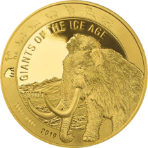 1 Unze Gold Giganten der Eiszeit - Mammut 2019 (Auflage: 1.000 | Polierte Platte)