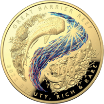 1 Unze Gold Great Barrier Reef 2022 PP (Auflage: 750 | gewölbt | coloriert | PP)