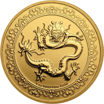1 Unze Gold Grüner Drache 2019 (Auflage:100 | 1. Motiv | Himmlische Tiere)