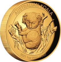 1 Unze Gold Koala 2021 PP (Auflage: 200 | Polierte Platte | High Relief)