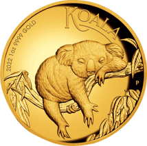 1 Unze Gold Koala 2022 PP (Auflage: 200 | Polierte Platte | High Relief)