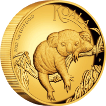 1 Unze Gold Koala 2022 PP (Auflage: 200 | Polierte Platte | High Relief)