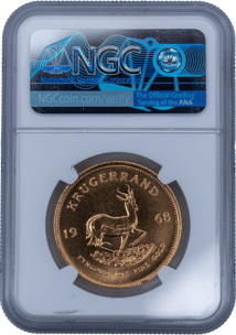 1 Unze Gold Krügerrand 1968 PP (PF 65 | Polierte Platte | Slab)