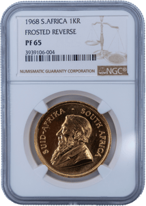 1 Unze Gold Krügerrand 1968 PP (PF 65 | Polierte Platte | Slab)