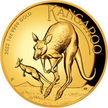 1 Unze Gold Känguru 2022 High Relief PP (Auflage: 200 | Polierte Platte)
