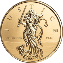 1 Unze Gold Lady Justice 2023 (Auflage: 2.000)