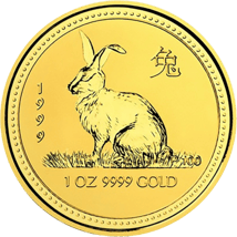 1 Unze Gold Lunar I Hase 1999