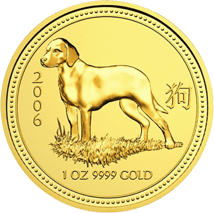 1 Unze Gold Lunar I Hund 2006