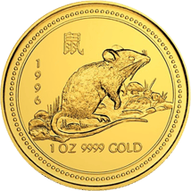 1 Unze Gold Lunar I Ratte 1996 (Maus)