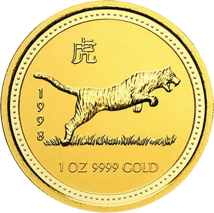 1 Unze Gold Lunar I Tiger 1998