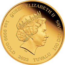 1 Unze Gold Tutanchamun 2022 PP (Auflage: 250 | Polierte Platte | coloriert)