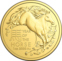 1 Unze Gold Lunar Serie RAM Pferd 2026 (Auflage: 5.000)