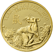 1 Unze Gold Lunar UK Ratte 2020 (Auflage: 8.888)