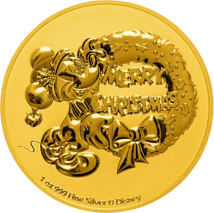 1 Unze Gold Mickey Maus Merry Christmas 2021 (Auflage: 100)